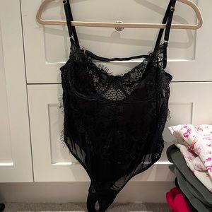 Black lace body suit from plenty
